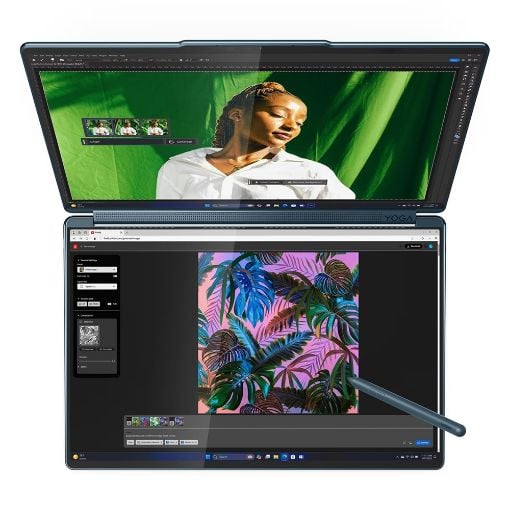 Εικόνα της Laptop Lenovo Yoga Book 9 14IAH10 14" OLED Touch Intel Core Ultra 7 255H 32GB 1TB SSD Win11 Home Tidal Teal 83KJ003XGM