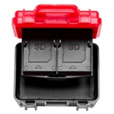 Εικόνα της Θήκη Μπαταρίας & SD Card Caruba Small Black/Red CBB-1S