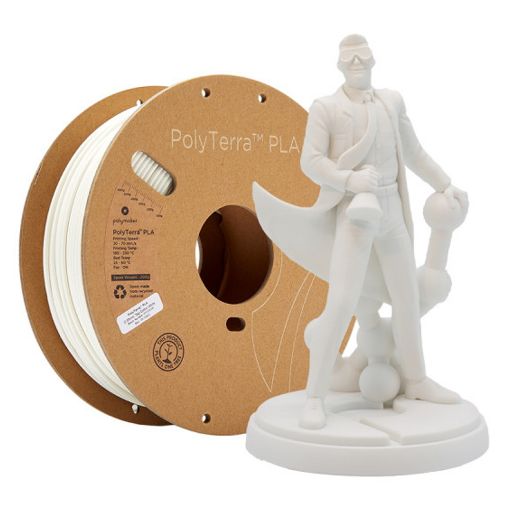 Εικόνα της Polymaker PolyTerra PLA Filament 1.75mm Spool of 1kg Cotton White PM70822