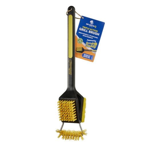 Εικόνα της Βούρτσα Καθαρισμού Ψησταριάς Scrub Daddy - Mr. BAR-B-Q Triple Action Grill Brush