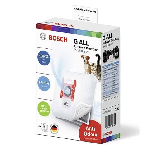 Εικόνα της Σακούλες Σκούπας Bosch Type G All Μικροϊνών 4τμχ BBZAFGALL