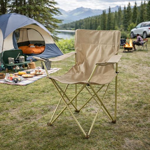 Εικόνα της Καρέκλα Camping Redcliffs Πτυσσόμενη Μεταλλική 51 x 42 x 81 cm Beige FD8400840