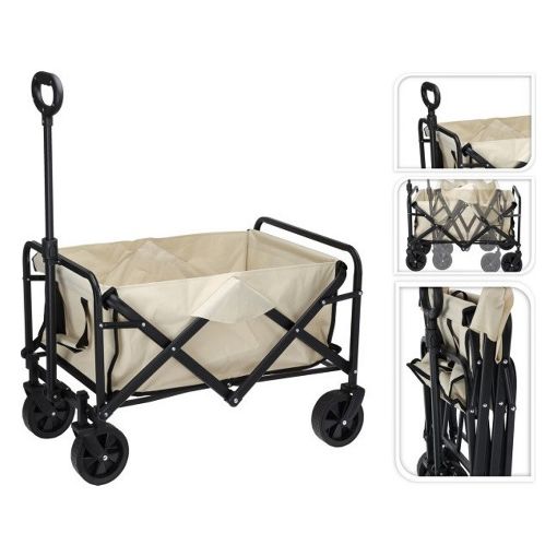 Εικόνα της Καρότσι Μεταφοράς Redcliffs 73 x 51 x 48 cm Black/Beige LE9000010