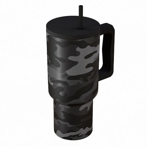 Εικόνα της Θερμός Estia Straw Tumbler XL Save The Aegean 900ml Dark Camo 01-46163