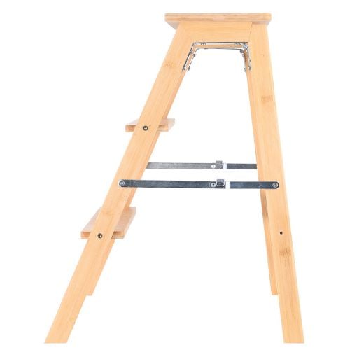 Εικόνα της Σκαλοσκαμπό Estia Bamboo Essentials με 3 Σκαλιά 43.5x50x63.5 cm Απόχρωση Ξύλου 04-34405