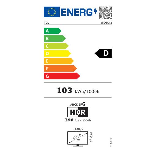 Εικόνα της Τηλεόραση TCL 85Q6C 85" 4K UHD QD-MiniLED Google TV HDR 144Hz