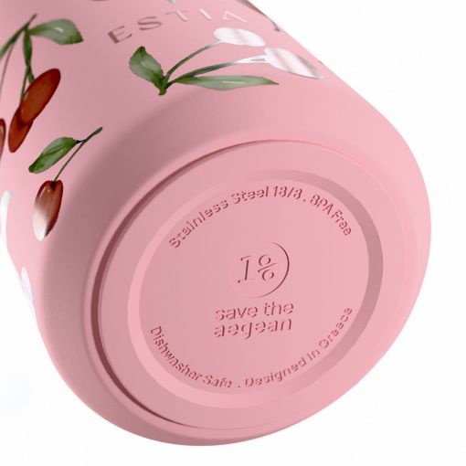 Εικόνα της Μπουκάλι Θερμός Estia Flow Save The Aegean 500ml Cherry Rose 01-41991