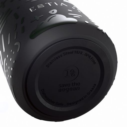 Εικόνα της Μπουκάλι Θερμός Estia Flow Save The Aegean 500ml Noir Echo 01-42059
