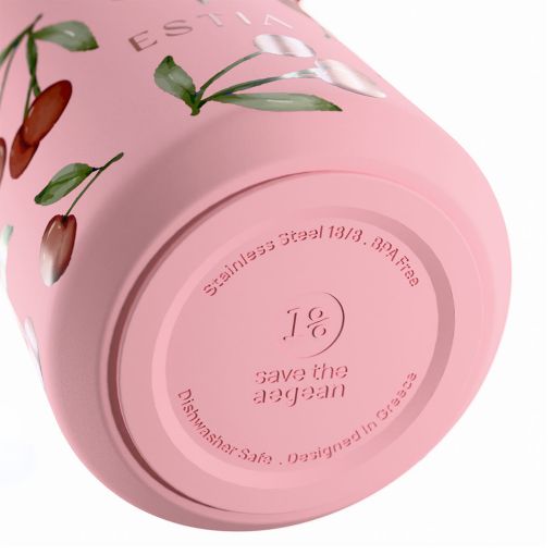 Εικόνα της Μπουκάλι Θερμός Estia Pulse Save The Aegean 500ml Cherry Rose 01-42431