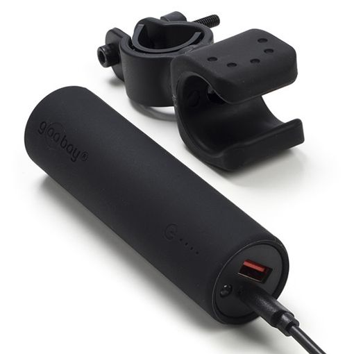 Εικόνα της Powerbank Ποδηλάτου Goobay με USB-A / USB-C & Φακό 5.000mAh Black 60656