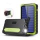 Εικόνα της Ηλιακό PowerBank Denver 10000mAh 2x USB-A & 1x USB-C με Φακό και Δυναμό IP65 10W Black/Green PSO-10012