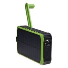 Εικόνα της Ηλιακό PowerBank Denver 10000mAh 2x USB-A & 1x USB-C με Φακό και Δυναμό IP65 10W Black/Green PSO-10012
