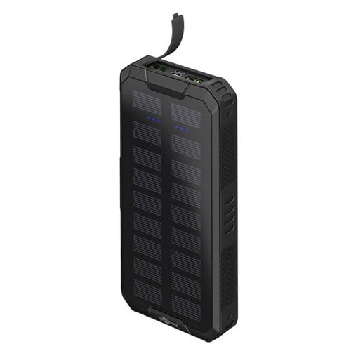 Εικόνα της Ηλιακό PowerBank Goobay 20.000mAh 2x USB-A & 1x USB-C 18W Black 53934