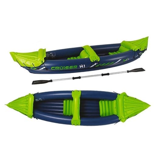 Εικόνα της Φουσκωτό Kayak XQMax Cruiser X1 Διθέσιο με Διπλό Κουπί 325x81x53cm Blue/Green 8EY000030