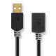Εικόνα της Καλώδιο Nedis USB-A Male to USB-A Female 3m Black CCBW60010AT30