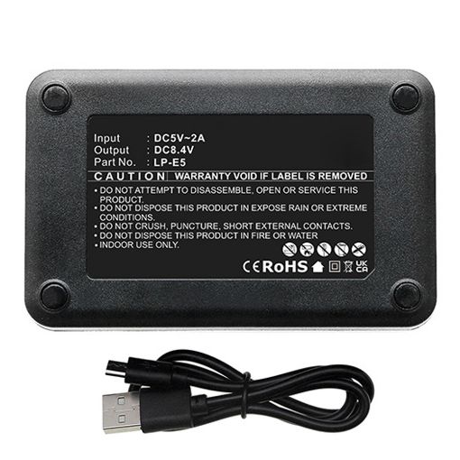 Εικόνα της Φορτιστής Μπαταριών WS Xtreme Power για Canon LP-E5 2 Θέσεων 8.4V 0.6A