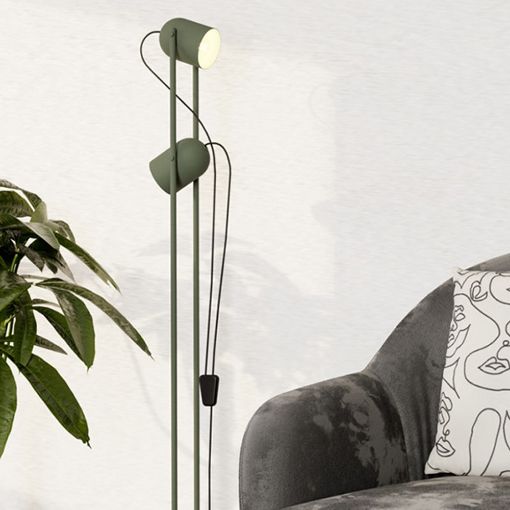 Εικόνα της Eglo Tilston Floor Lamp με Φωτισμό Ε14 16W 142.5cm Green 44137