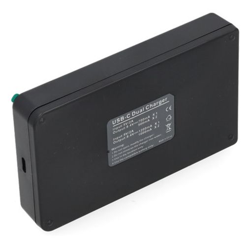 Εικόνα της Φορτιστής Μπαταριών WS Xtreme Power για Canon BP-808 / BP-819 / BP-827 2 Θέσεων με USB-C 8.4V 0.7A