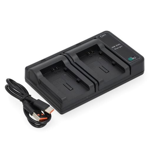 Εικόνα της Φορτιστής Μπαταριών WS Xtreme Power για Canon BP-808 / BP-819 / BP-827 2 Θέσεων με USB-C 8.4V 0.7A
