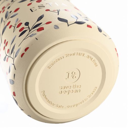Εικόνα της Μπουκάλι Θερμός Estia Pulse Save The Aegean 500ml Bloom Beige 01-42462