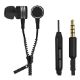 Εικόνα της Earphones Esperanza Zipper In-Ear 3.5mm 1.2m Black EH161K