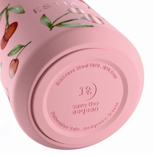 Εικόνα της Μπουκάλι Θερμός Estia Lens Save The Aegean 360ml Cherry Rose 01-42882