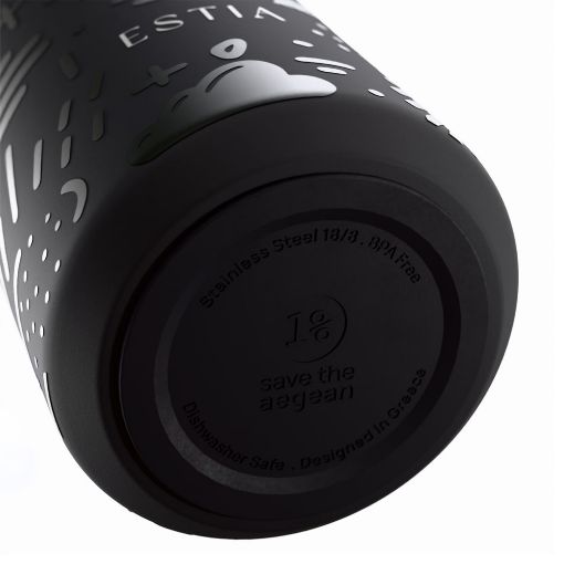 Εικόνα της Μπουκάλι Θερμός Estia Lens Save The Aegean 360ml Noir Echo 01-42943