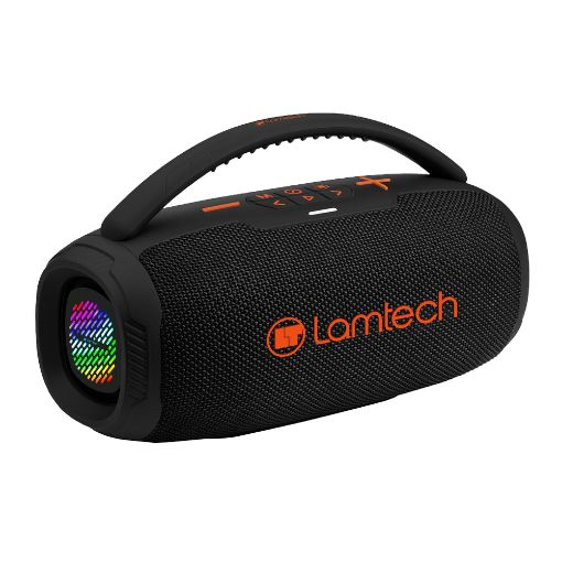 Εικόνα της Ηχείο Lamtech RGB Bluetooth με Ραδιόφωνο IPX6 20W Black/Orange LAM980961