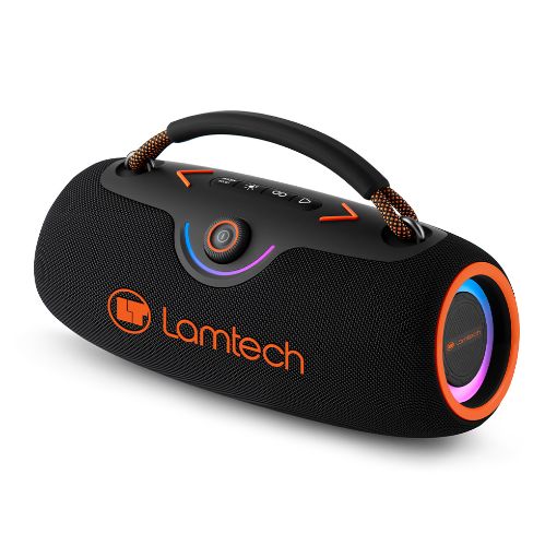 Εικόνα της Ηχείο Lamtech RGB Bluetooth με Ραδιόφωνο IPX5 80W Black/Orange LAM980947