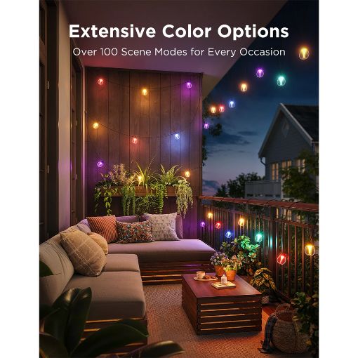 Εικόνα της Govee RGBICW Outdoor String Lights H7025 15m