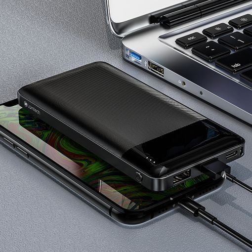 Εικόνα της Power Bank Lamtech 10000mAh 2x USB-A Black LAM980848