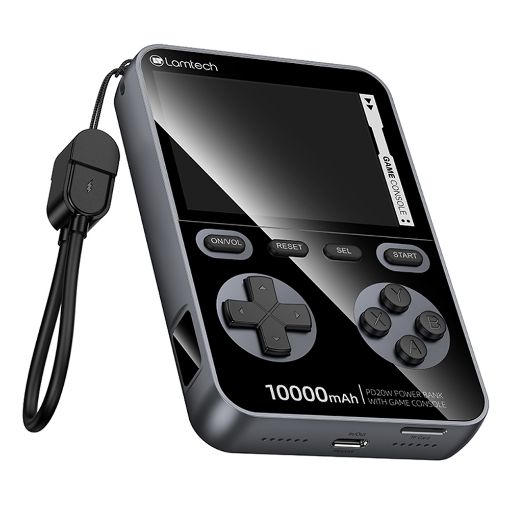 Εικόνα της Lamtech Game Console με 15000 Παιχνίδια & Power Bank 10000mAh Black LAM980855