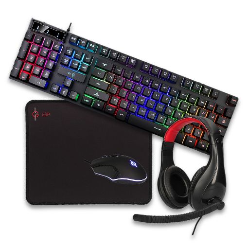 Εικόνα της Gaming Combo LGP 4in1 Mercury RGB Black LGP021806