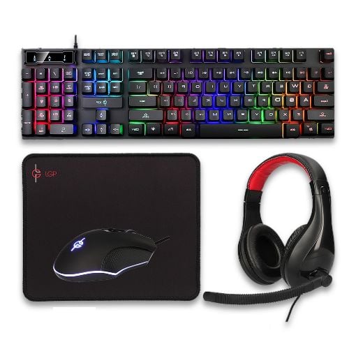 Εικόνα της Gaming Combo LGP 4in1 Mercury RGB Black LGP021806