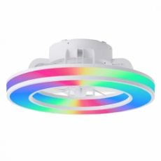 Εικόνα της Ανεμιστήρας Οροφής Brilliant Mondello 41.5 cm με LED Φωτισμό RGBW 2700-6500K & Τηλεχειριστήριο 26W White G80915/05