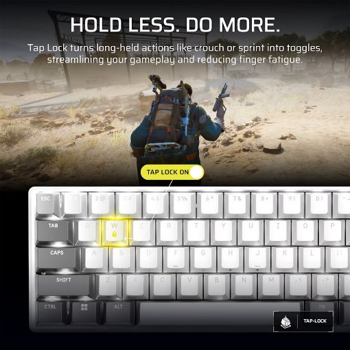 Εικόνα της Πληκτρολόγιο Corsair Clipper Pro Mini 60% Hall Effect RGB MGX Hyperdrive Core Switches White (US) CH-979111J-NA