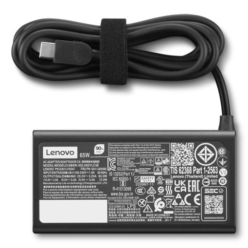 Εικόνα της Τροφοδοτικό Laptop Lenovo Standard AC Adapter Gen 65W USB-C Black 4X21S91187