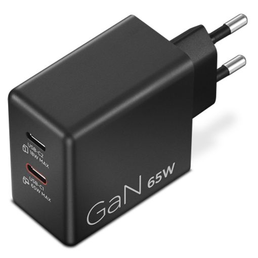 Εικόνα της Τροφοδοτικό Laptop Lenovo Dual USB-C 65W GaN Black 40AW065BEU