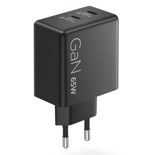 Εικόνα της Τροφοδοτικό Laptop Lenovo Dual USB-C 65W GaN Black 40AW065BEU