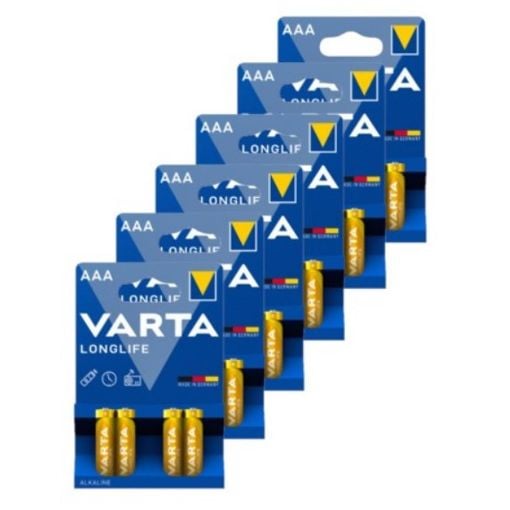Εικόνα της Αλκαλικές Μπαταρίες AAA Varta Longlife 1.5V 24τμχ