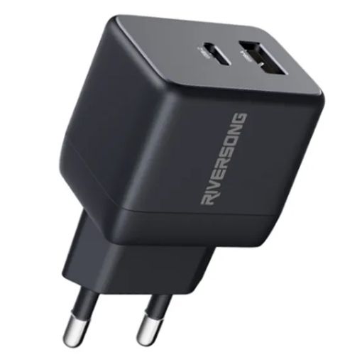 Εικόνα της Φορτιστής Riversong PowerKub G20 Pro USB-A & USB-C GaN 20W Black AD117