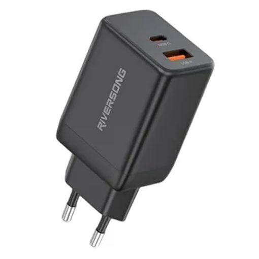 Εικόνα της Φορτιστής Riversong PowerKub G45 Pro USB-A & USB-C GaN 45W Black AD120