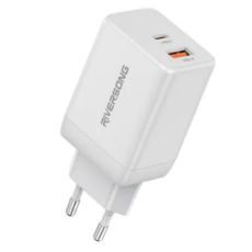 Εικόνα της Φορτιστής Riversong PowerKub G45 Pro USB-A & USB Type-C GaN 45W White AD120W