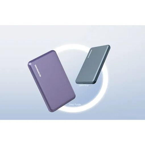 Εικόνα της Power Bank Riversong MagNano 05 Wireless & USB-C 5000mAh 20W Dark Purple PB128DP
