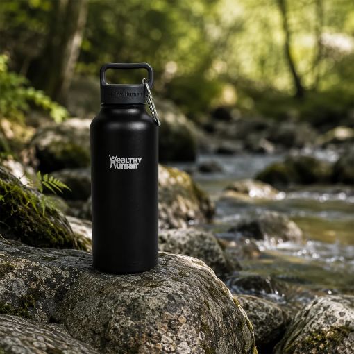 Εικόνα της Μπουκάλι Θερμός Healthy Human Stein 950ml Pure Black