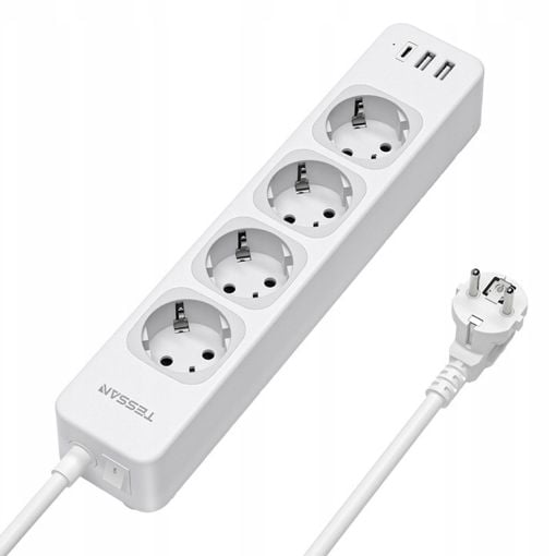 Εικόνα της Πολύπριζο Tessan 7-in-1 4 Θέσεων με 2xUSB-A & 1xUSB-C TS-307-C