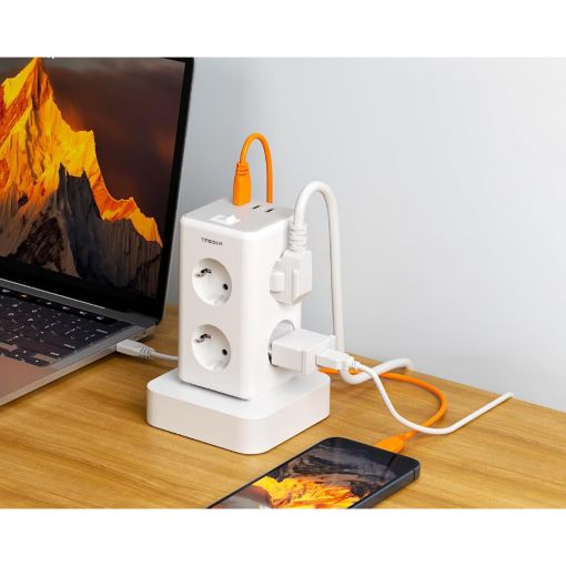 Εικόνα της Πολύπριζο Tessan 9-in-1 6 Θέσεων με 2xUSB-A & 1xUSB-C TS-306TS-C