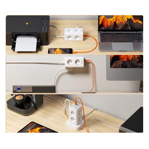 Εικόνα της Πολύπριζο Tessan 9-in-1 6 Θέσεων με 2xUSB-A & 1xUSB-C TS-306TS-C