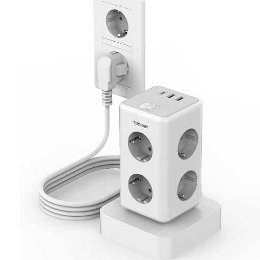 Εικόνα της Πολύπριζο Tessan 9-in-1 6 Θέσεων με 2xUSB-A & 1xUSB-C TS-306TS-C
