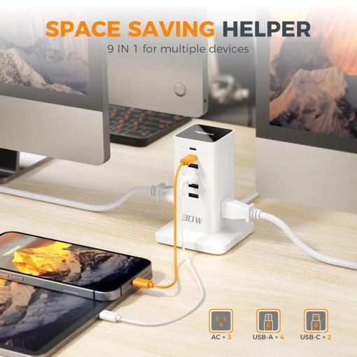 Εικόνα της Power Strip Tessan 6-in-1 με 3xUSB-A & 3xUSB-C TS-CS04